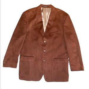 Polo University by Ralph Lauren Faux Suede Brown Sport Coat 42R